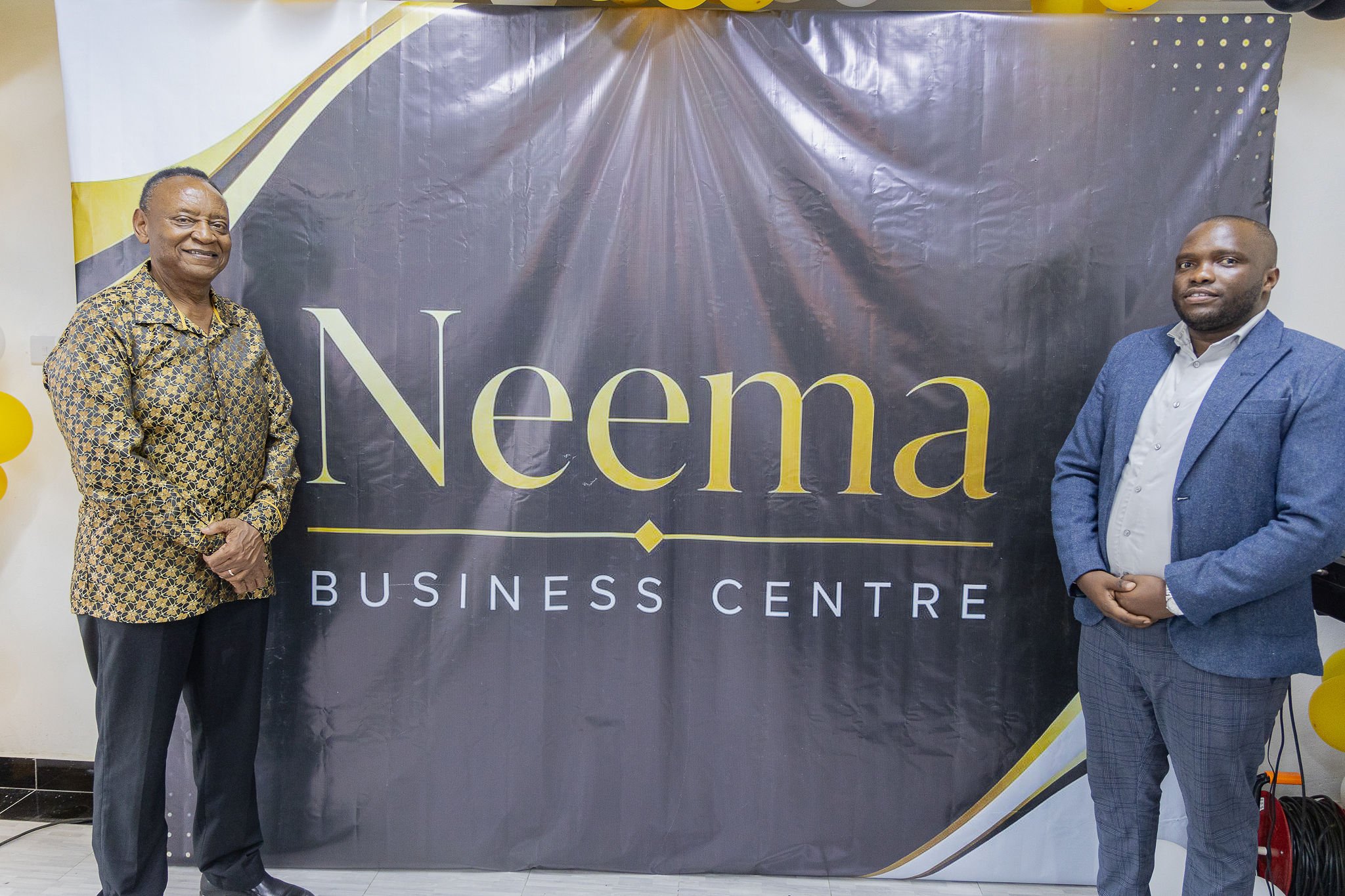 LimeFiber representatives at the Neema Business Center launch event in Zimmerman